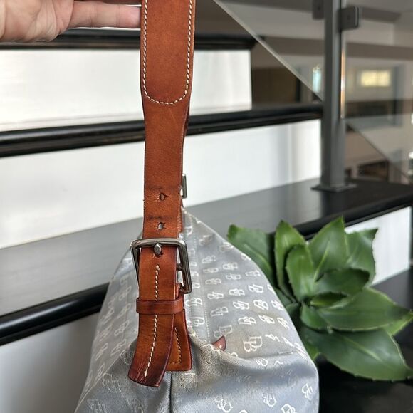 Dooney & Bourke genuine leather signature canvas shoulder handbag purse neutral - Picture 6 of 15
